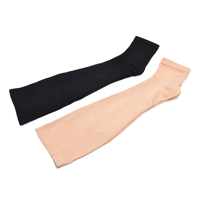 1 Pair Open Toe Knee High Support Stockings Varicose Vein Circulation Compression Sock - Image 6