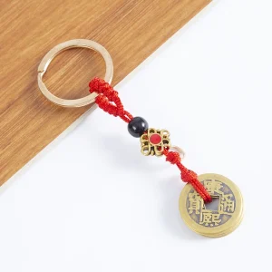 Fortune Chinese Feng Shui Keychain Antique Coins Wealth Success Keychain Jewelry Gifts Personalized Key Chain