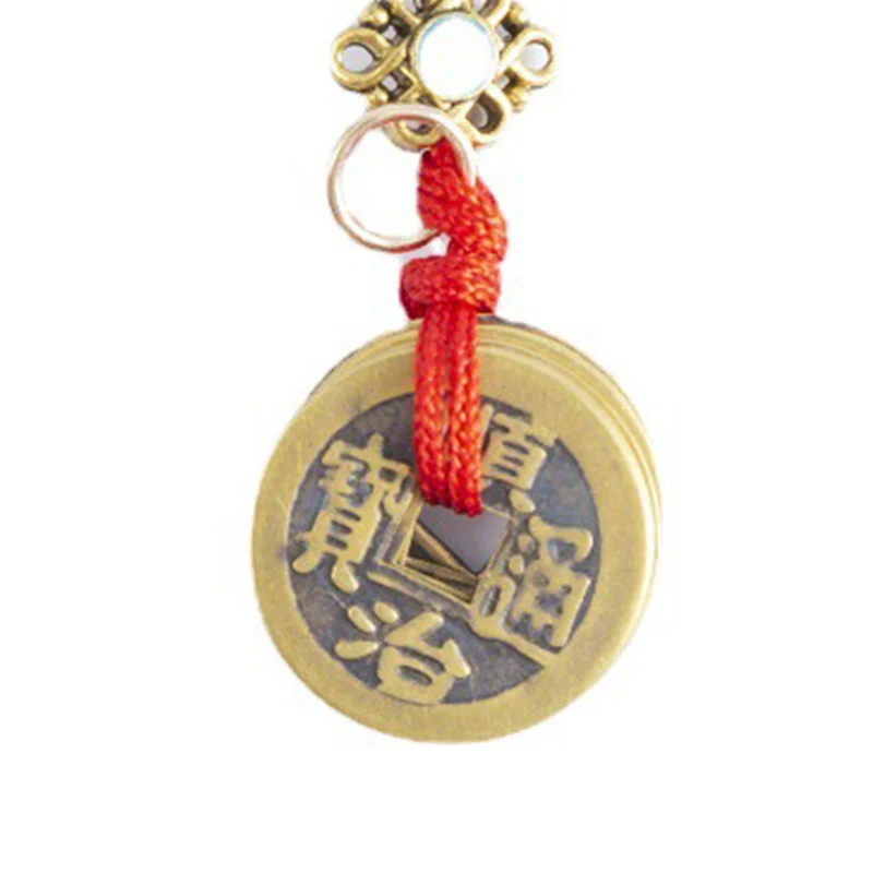 Fortune Chinese Feng Shui Keychain Antique Coins Wealth Success Keychain Jewelry Gifts Personalized Key Chain - Image 2